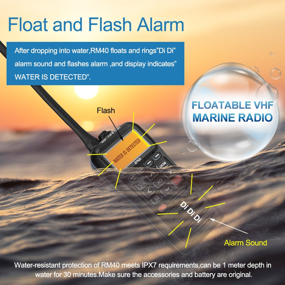 VHF GPS Marine Radio Retevis RM40