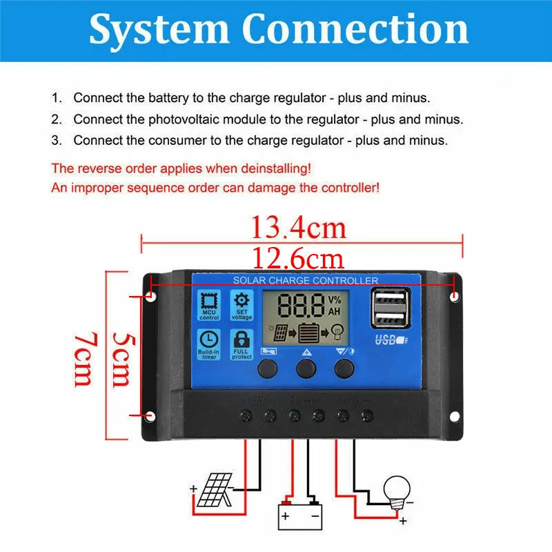 1000W Solar Panel - Flexible Solar Cell with Controller for Phone RV Car Charger Outdoor Battery Supply