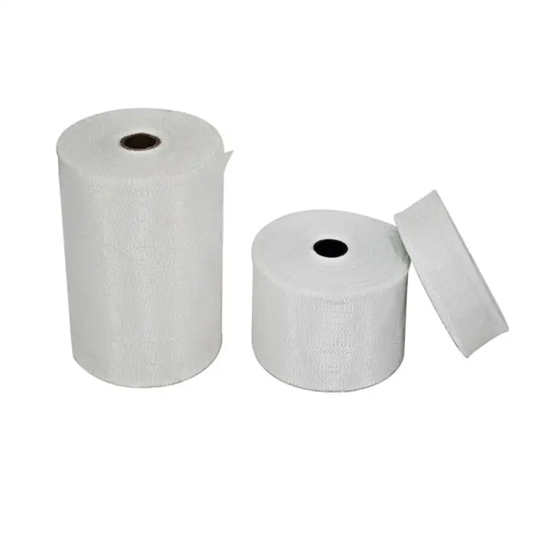 1 rolls of white fiberglass cloth tape, fiberglass plain weave seams, high strength, high temperature resistance