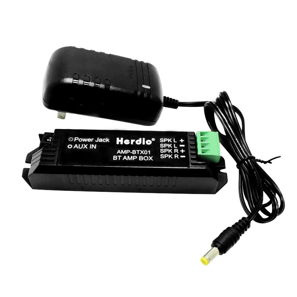 320W 4-Inch Marine Waterproof Bluetooth Speaker Set - ATV, UTV, SPA, Boat, Golf, Motorcycle - Indoor/Outdoor Music System with Herdio Bluetooth Amplifier Box (2 Pairs)