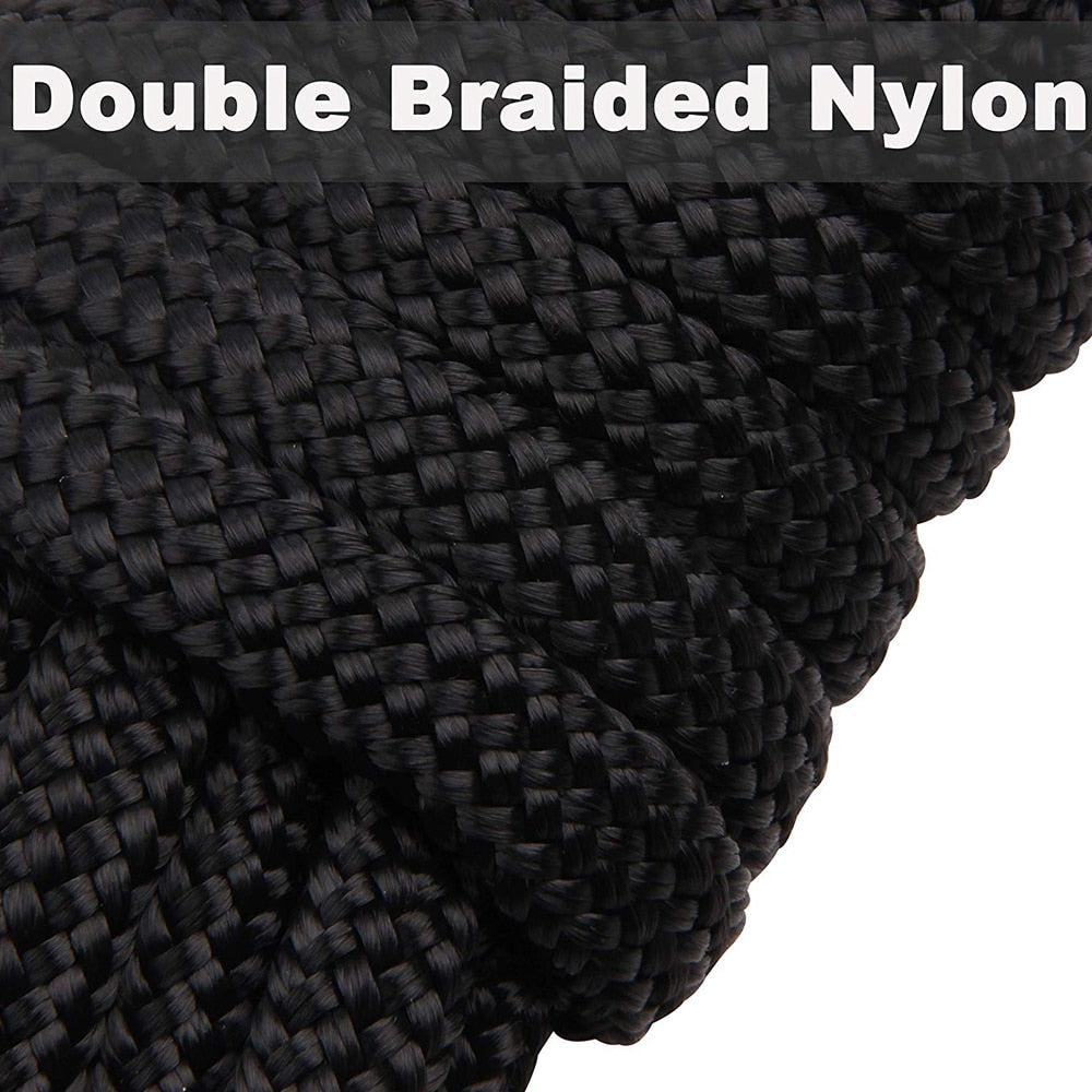 Double Braided Nylon Black Line Mooring Rope Anchor Rope Ultra Strong Dock Lines