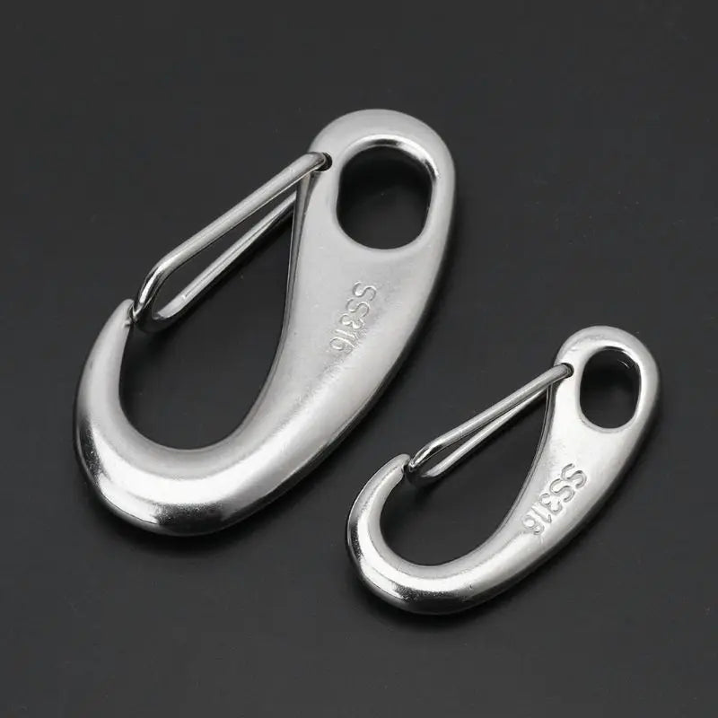 Egg Shape Spring Snap Hook Clip Quick Link Carabiner