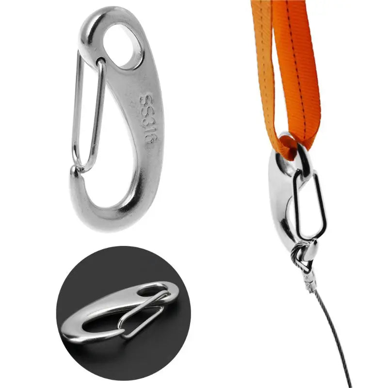 Egg Shape Spring Snap Hook Clip Quick Link Carabiner