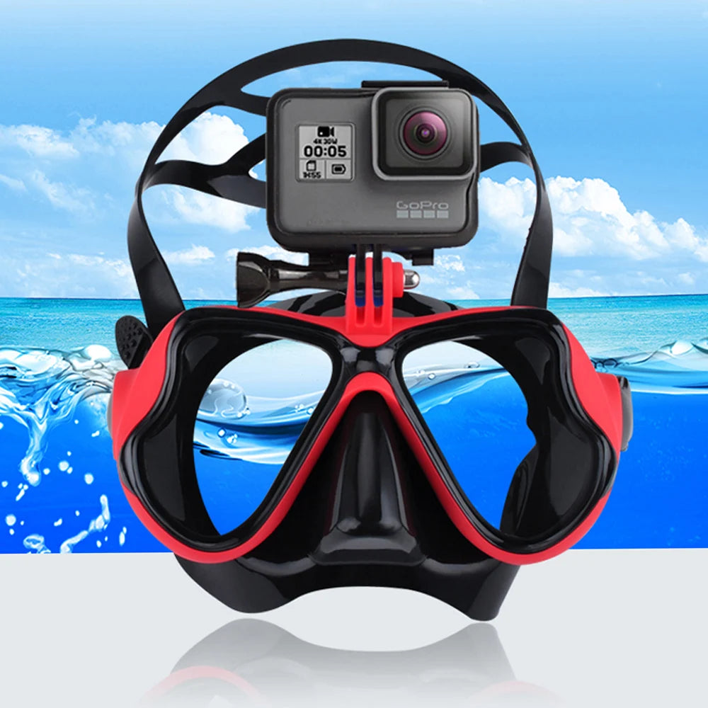 Camera Diving Mask Swimming Goggles Snorkel Scuba Diving Camera Holder mount For GoPro