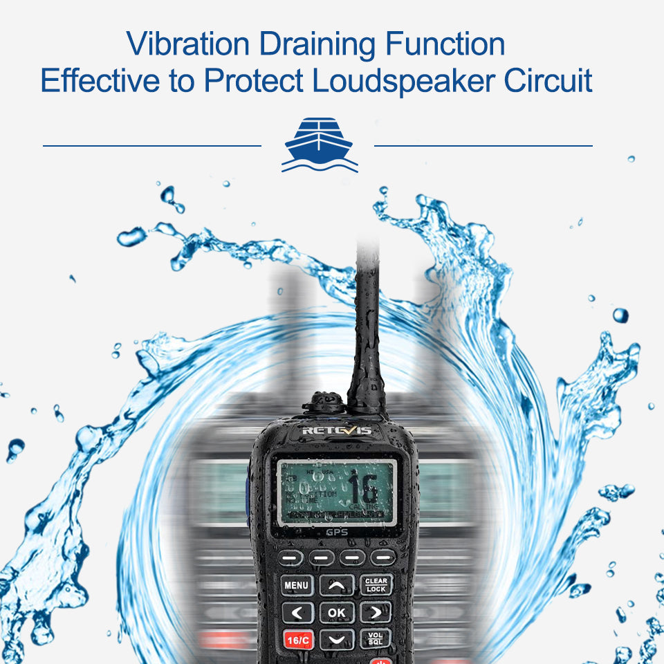 VHF GPS Marine Radio Retevis RM40