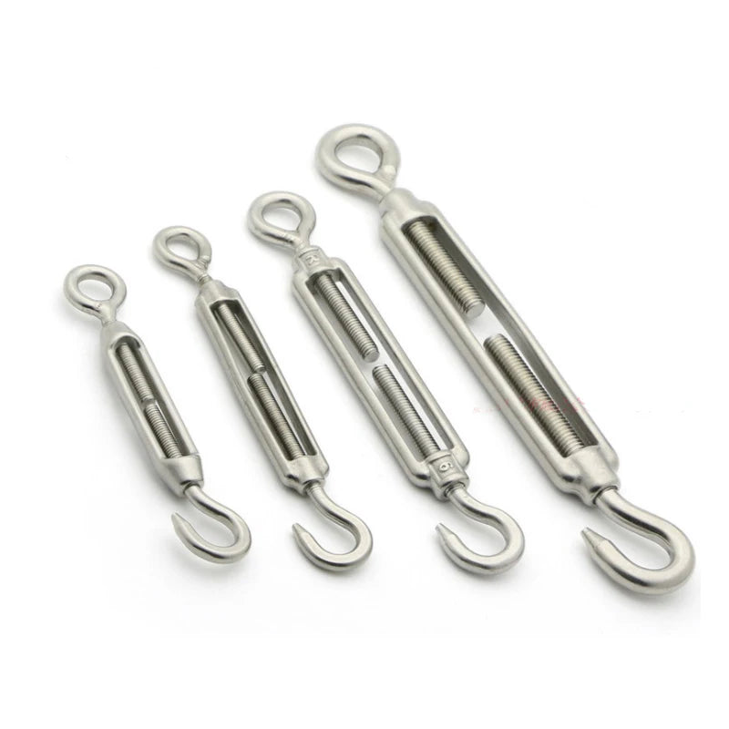 Turnbuckle Bolt Hook Rigging Eye Screw Wire Rope Tensioning Tightener - 1pc M4/M5/M6/M8
