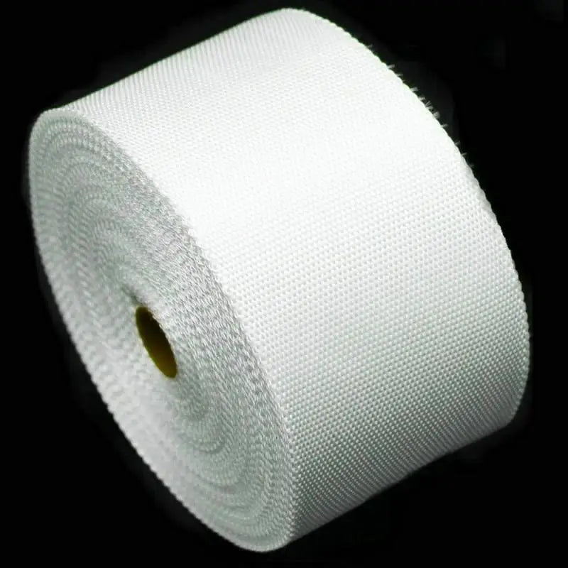 1 rolls of white fiberglass cloth tape, fiberglass plain weave seams, high strength, high temperature resistance