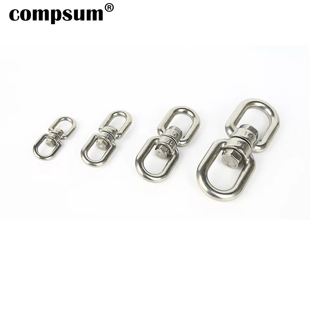 304 Stainless Steel Eye Eye Swivel Anchor Chain Connector Double Shackle Swivel for Boat