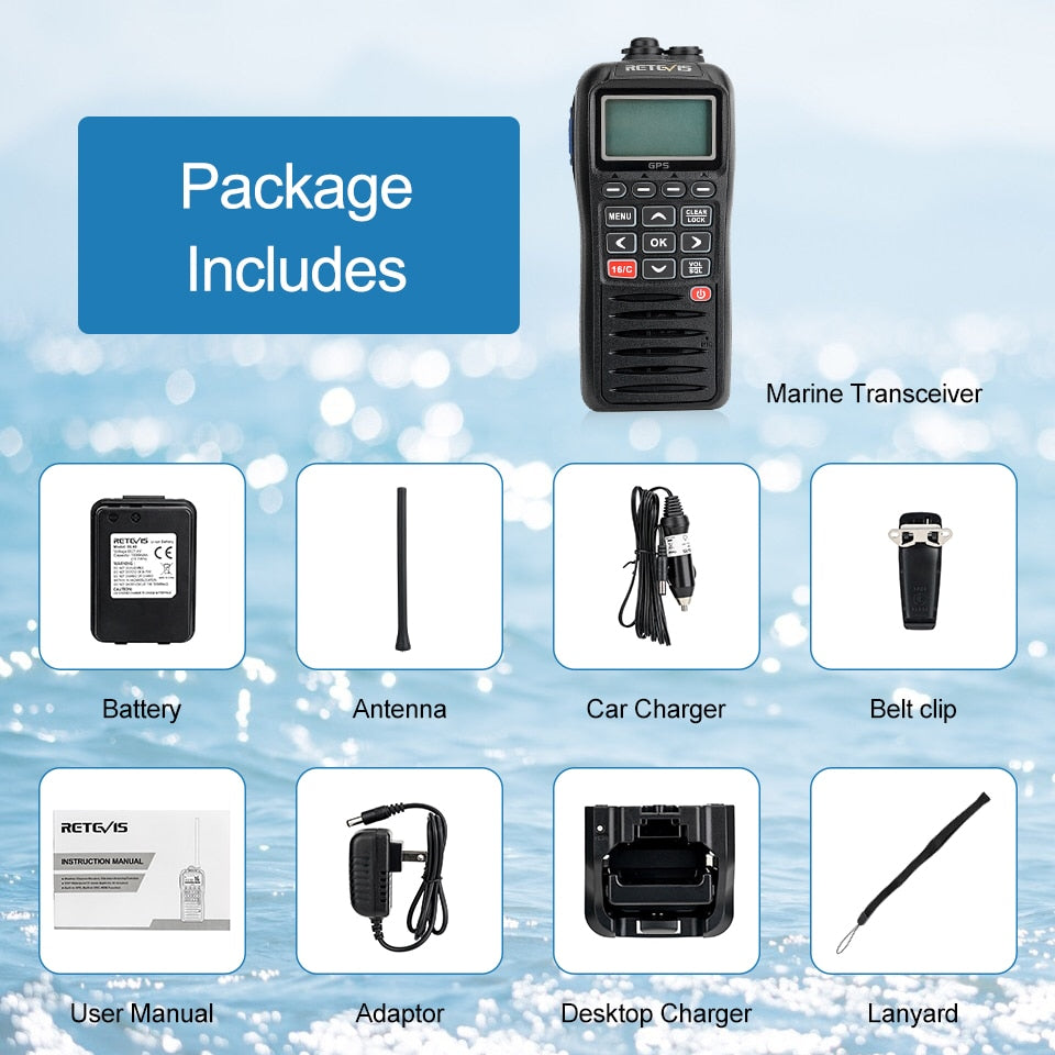 VHF GPS Marine Radio Retevis RM40