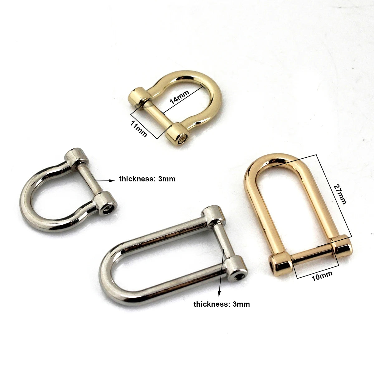 Stainless Alloy Staples Carabiner D Bow Shackle – Versatile Keychain and Belt Accessory