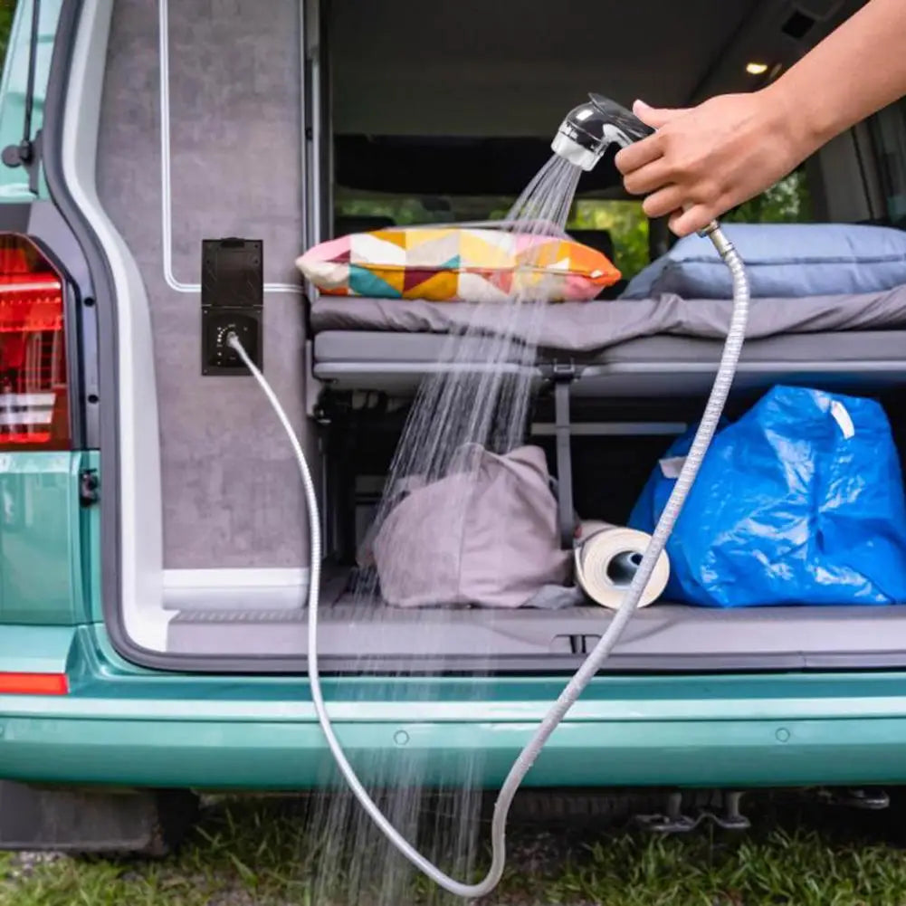 RV Exterior Shower Box Kit with Faucet and Hose - Durable Outdoor Modification Accessories