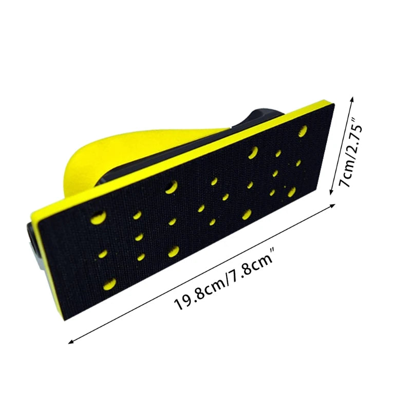 Vacuum Hand Sanding Block for Dust-Free Precision Grinding with Vacuum Attachment