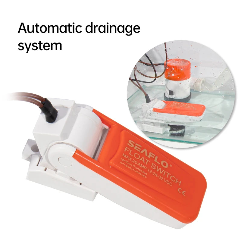 SEAFLO Float Switch for Automatic Water Flow Control - Submersible Pump Safety Sensor