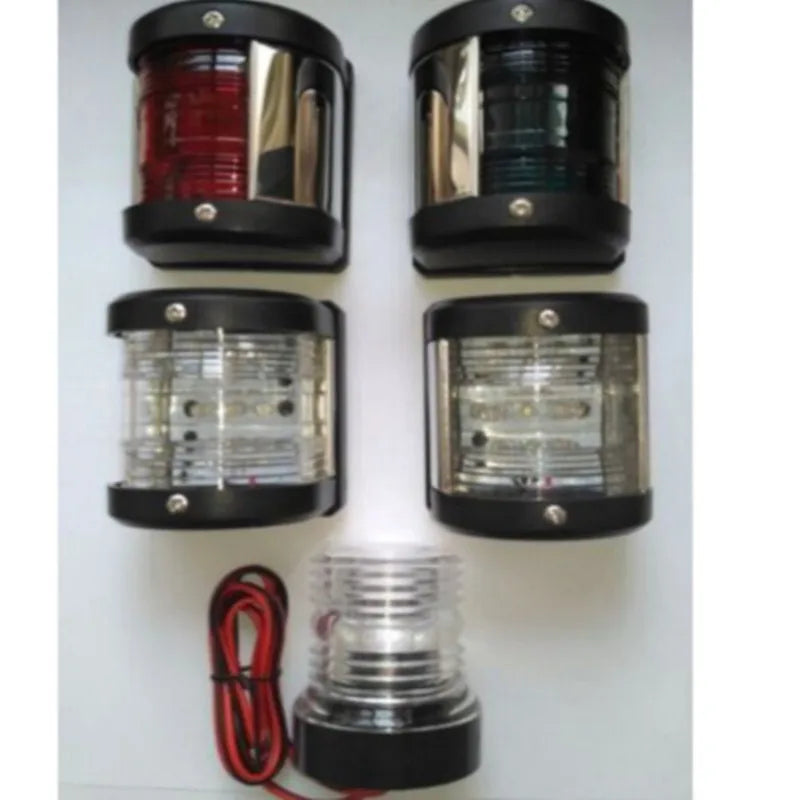 LED Boat Yacht Navigation Light Set - Starboard, Port, Masthead, Stern, 360°