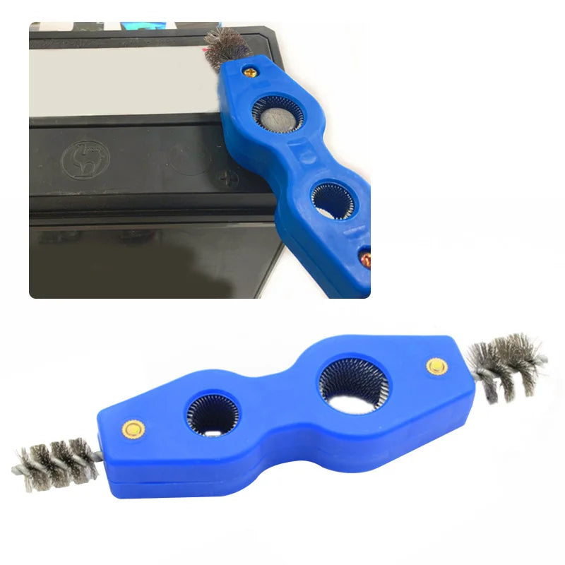 4-in-1 Durable Steel Wire Car Battery Brush for Rust Removal and Cleaning