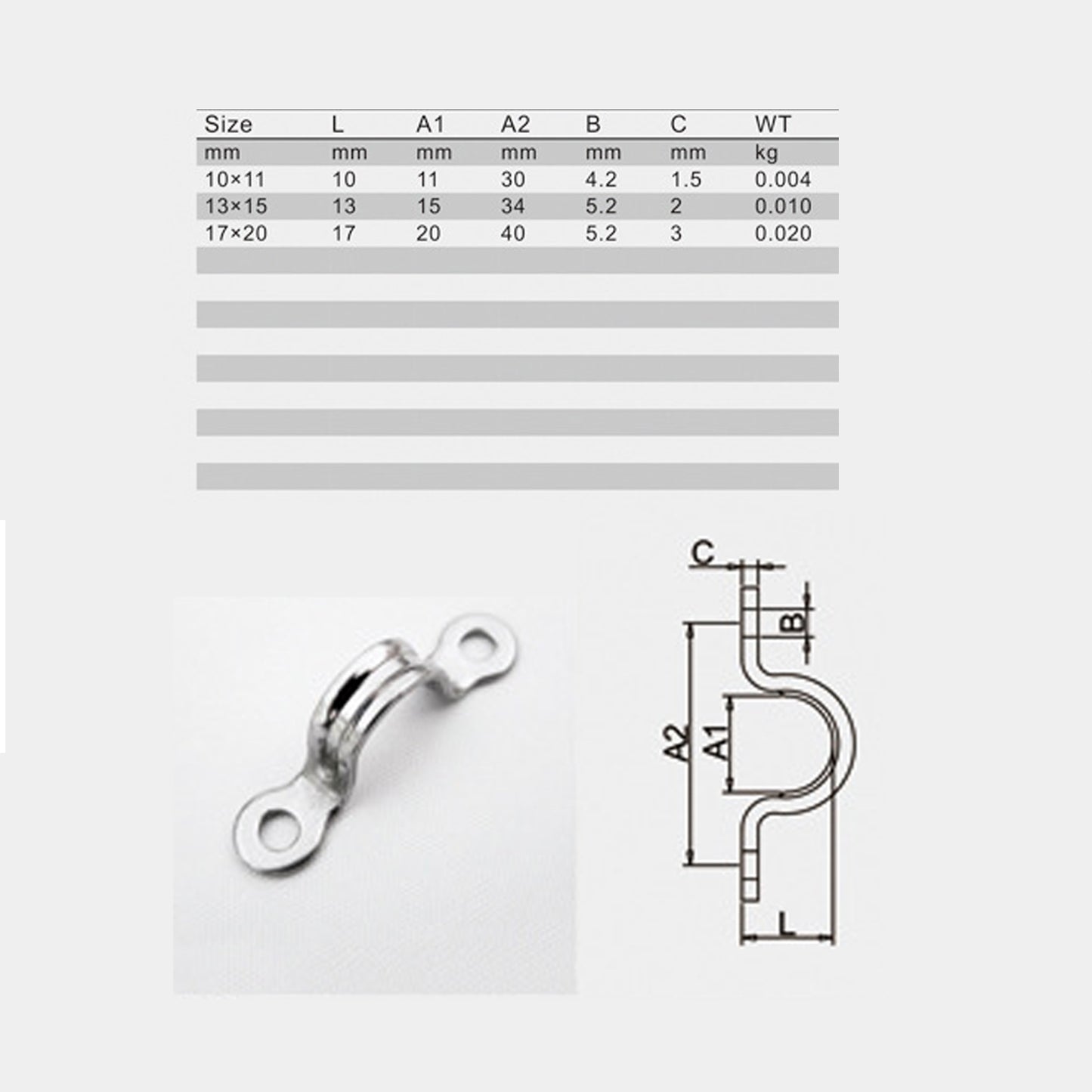 Steel Sheet Eye Lacing Tie Down Anchor