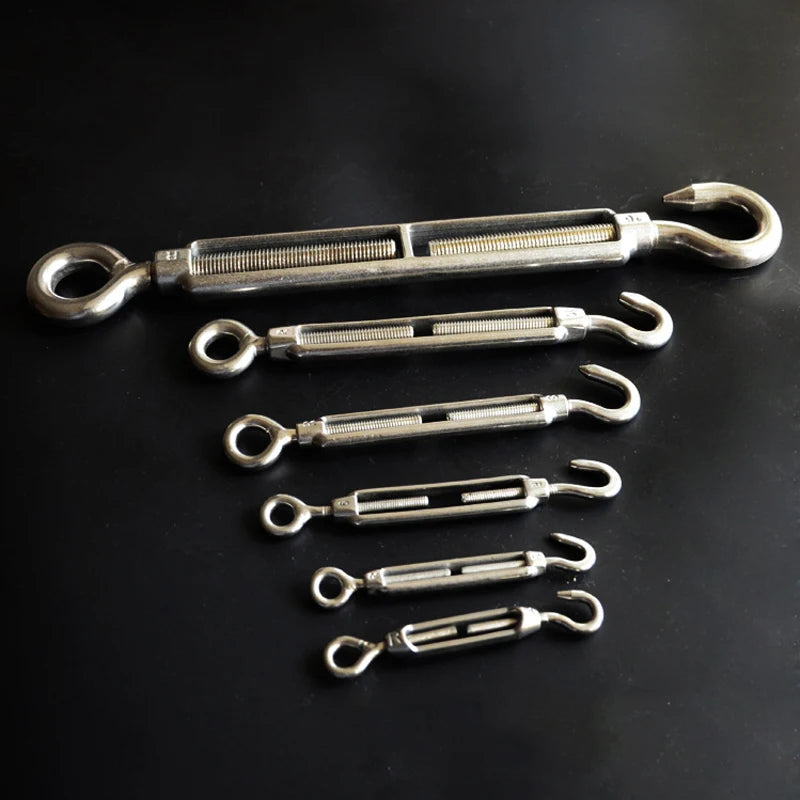 Turnbuckle Bolt Hook Rigging Eye Screw Wire Rope Tensioning Tightener - 1pc M4/M5/M6/M8