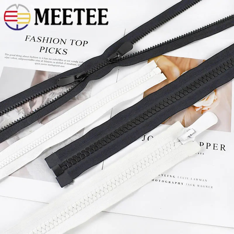 Resin Zippers - Double Slider, Single Puller (70cm-150cm)
