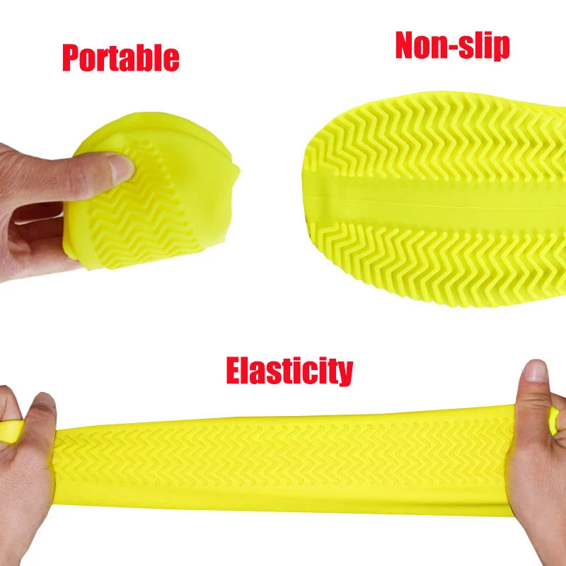 Waterproof Non-slip Silicone Shoe Covers for Outdoor Rainy Days - 1 Pair