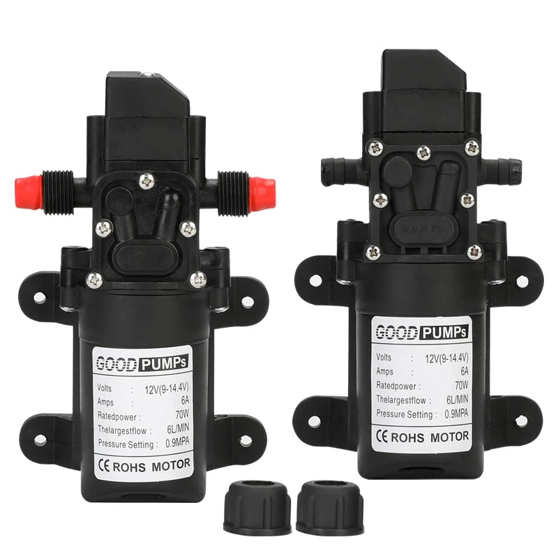 Automatic Flow Switch 6L/Min DC12V 70W 130PSI Auto Diaphragm Water Pump