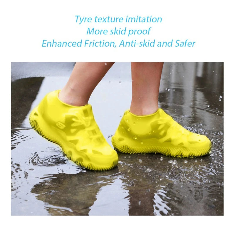 Waterproof Non-slip Silicone Shoe Covers for Outdoor Rainy Days - 1 Pair