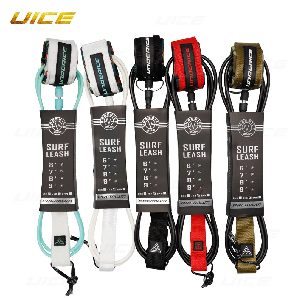 6-10FT Surfboard Leash - Premium SUP Surf Leg Rope with Ankle Cuff