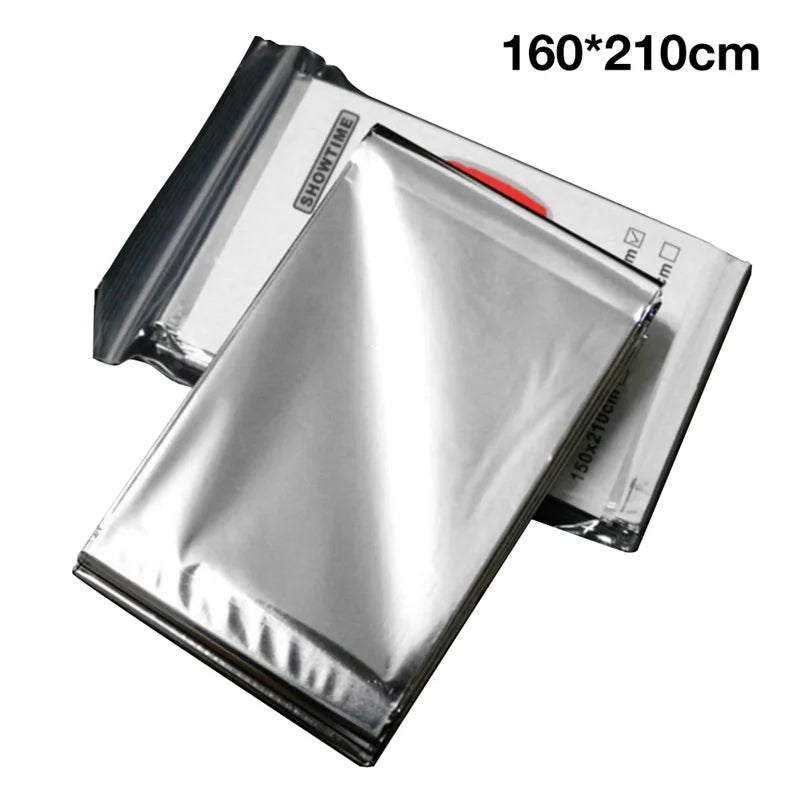 3 Pack Emergency Blanket 160*210cm Survival First Aid Thermal Mylar Space Blanket Silver