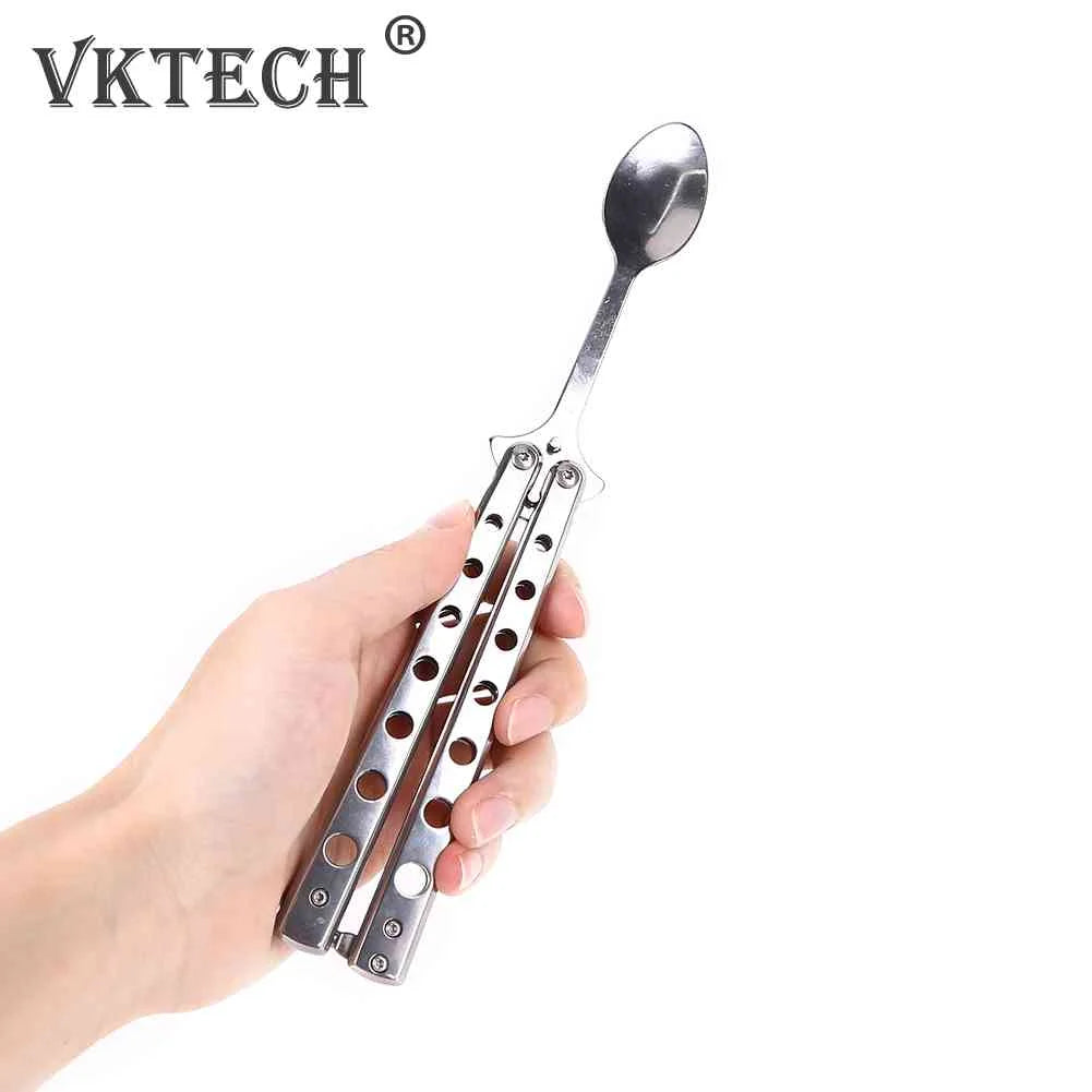 Butterfly Knife Folding Spoon For