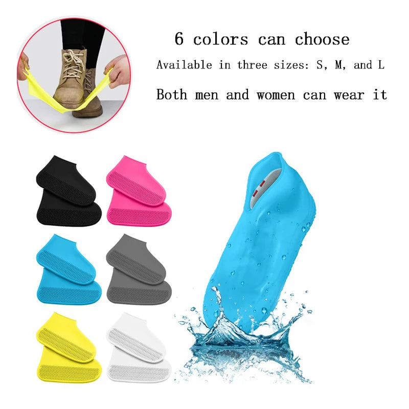 Waterproof Non-slip Silicone Shoe Covers for Outdoor Rainy Days - 1 Pair