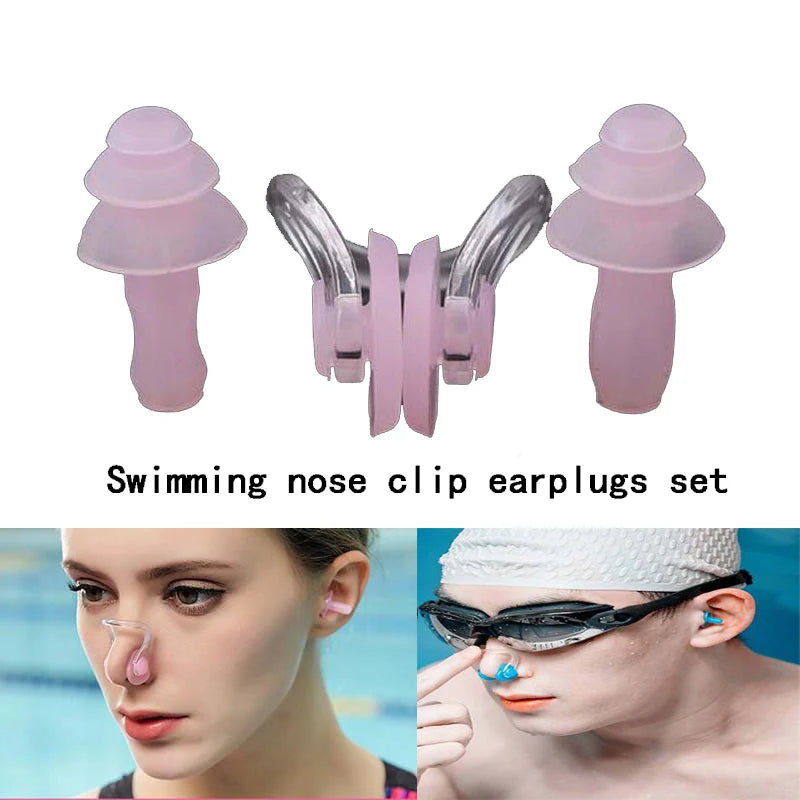 Silicone Nose Plug and Waterproof Earplugs