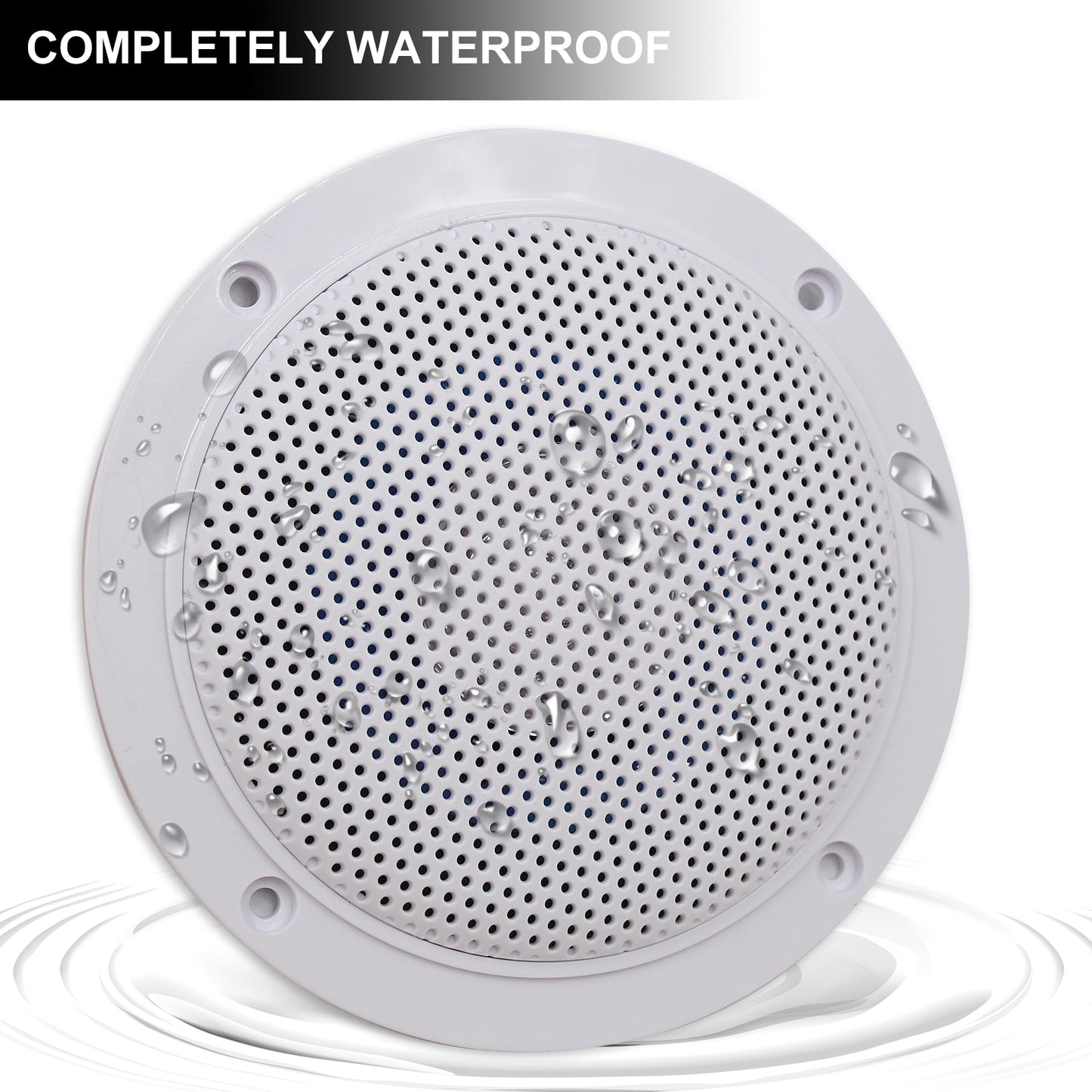 320W 4-Inch Marine Waterproof Bluetooth Speaker Set - ATV, UTV, SPA, Boat, Golf, Motorcycle - Indoor/Outdoor Music System with Herdio Bluetooth Amplifier Box (2 Pairs)