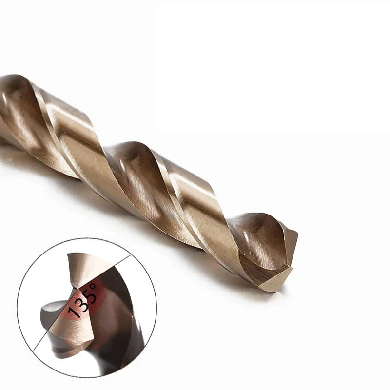 M35 HSS-CO 5% Cobalt Twist Drill Bit Set - Metric Straight Shank with Metal Case