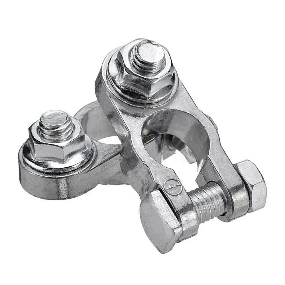 1 Pair Heavy Duty Car Battery Terminal Clamps with Adjustable Conductive Caps