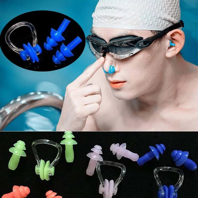 Silicone Nose Plug and Waterproof Earplugs