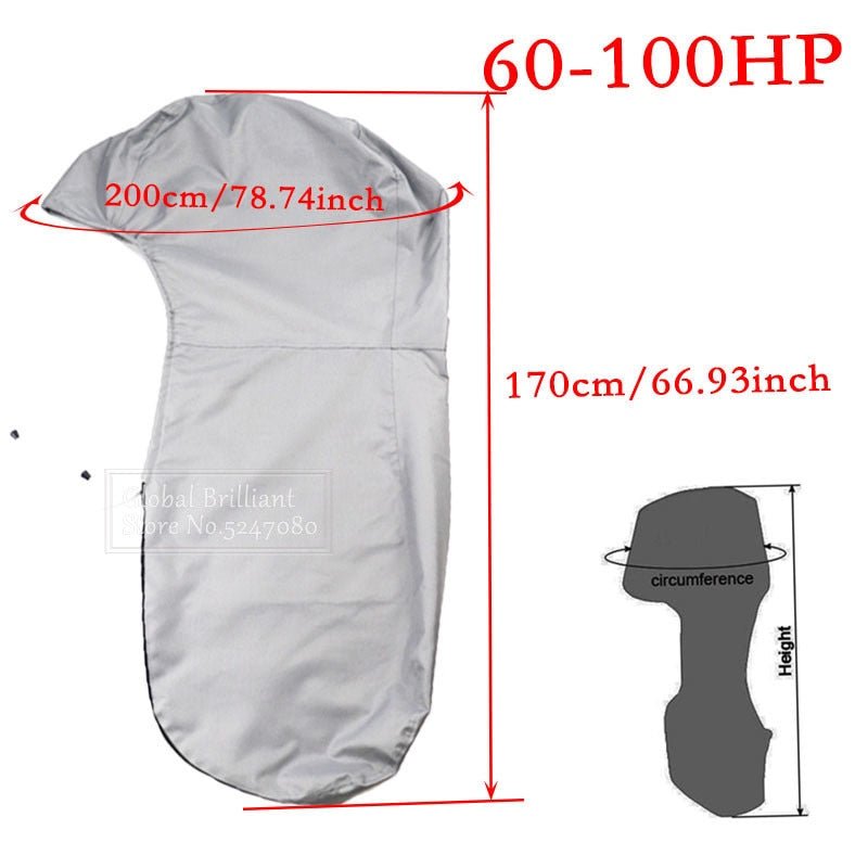 600D Outboard Engine Cover Heavy Duty Grey 6-225HP - Sail Smart Outlet -