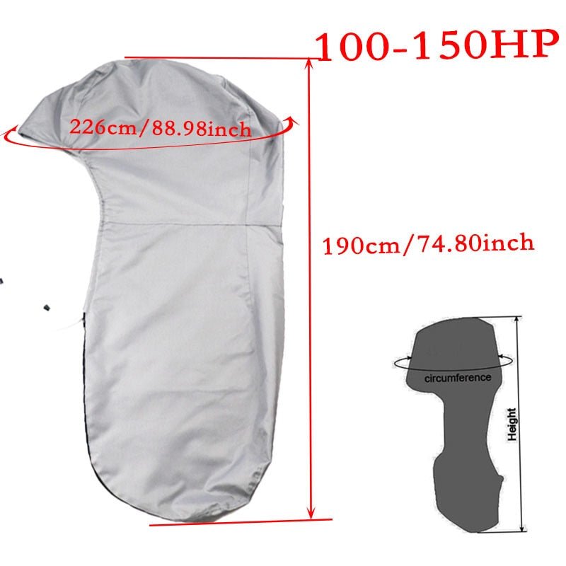 600D Outboard Engine Cover Heavy Duty Grey 6-225HP - Sail Smart Outlet -