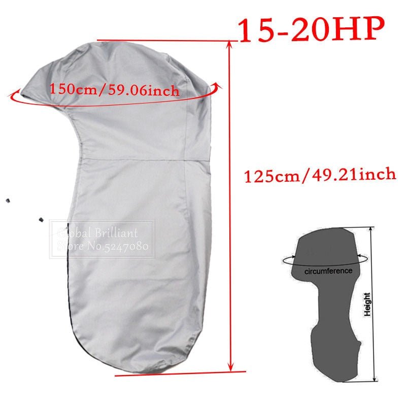 600D Outboard Engine Cover Heavy Duty Grey 6-225HP - Sail Smart Outlet -