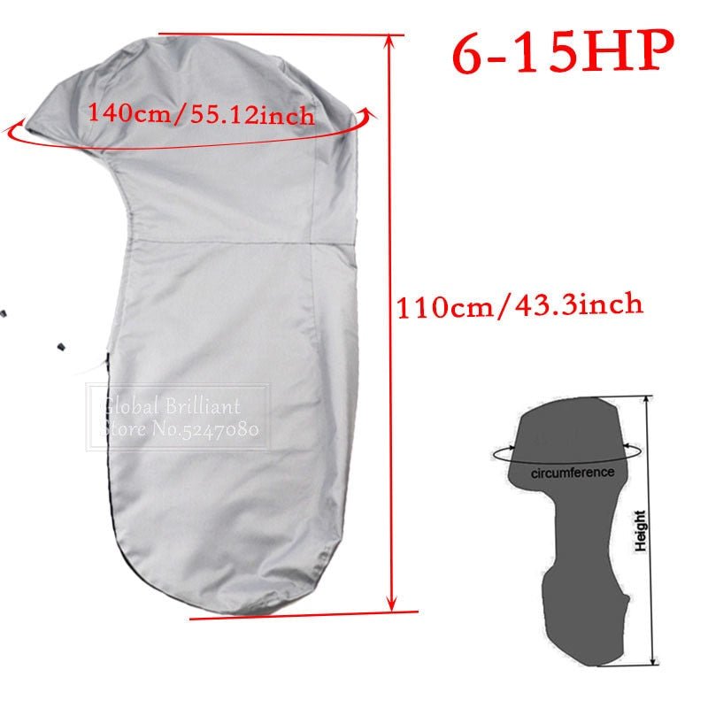 600D Outboard Engine Cover Heavy Duty Grey 6-225HP - Sail Smart Outlet -