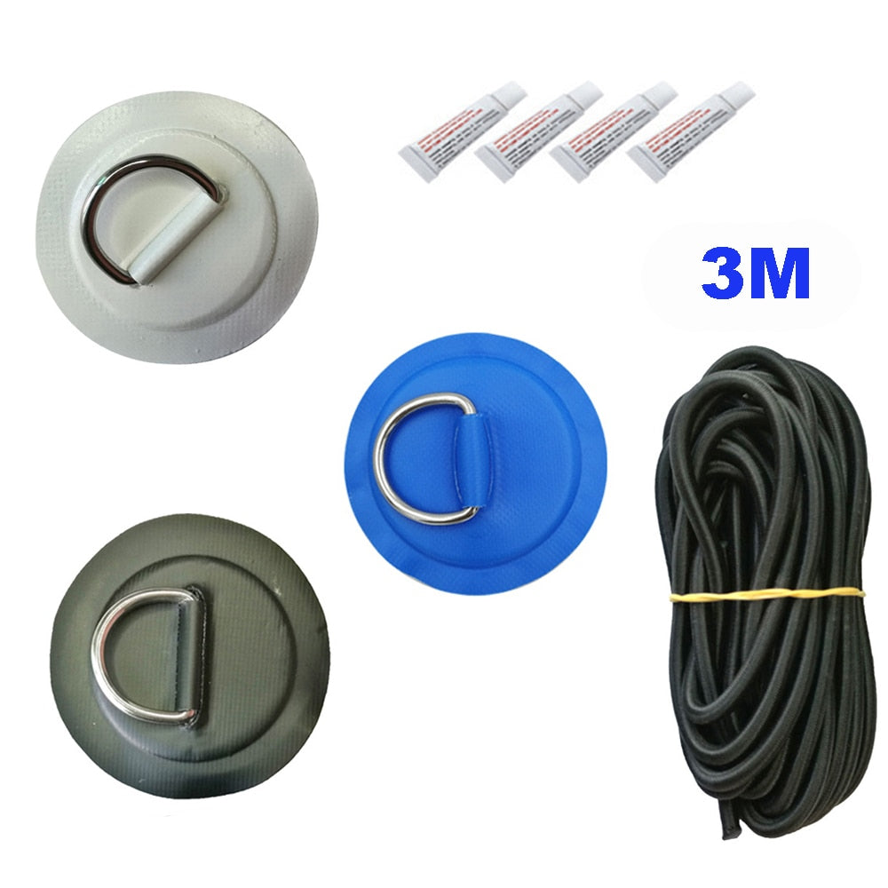 PVC Patch With Stainless Steel D Ring for Dinghy Boat / Tender