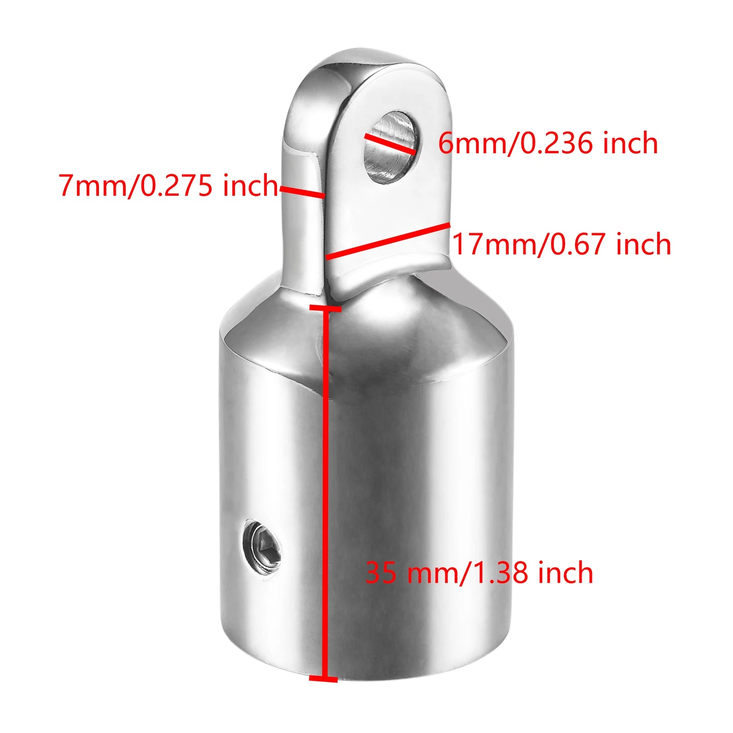 Boat Bimini Top Fittings Hardware Set - 316 Stainless Steel (6 Pcs)