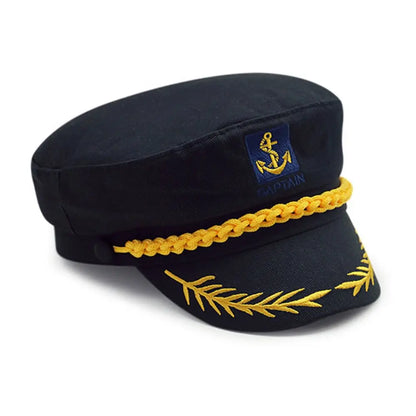 Adult Yacht Captain Hat - Adjustable Navy Marine Admiral and Crew Hats