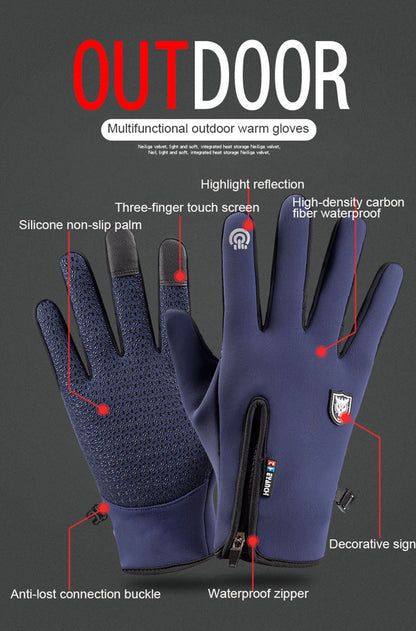 Youpin Winter Thermal Gloves - Waterproof, Windproof, Full Finger Touch Screen Gloves for Outdoor Sports