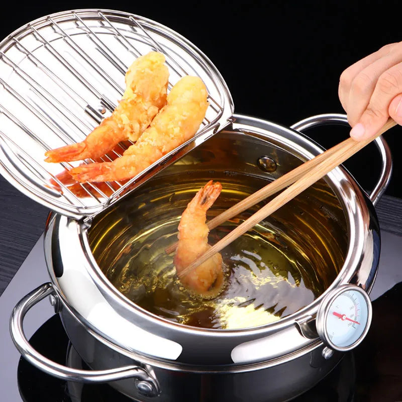 Japanese Deep Frying Pot/Tempura Fryer Pan