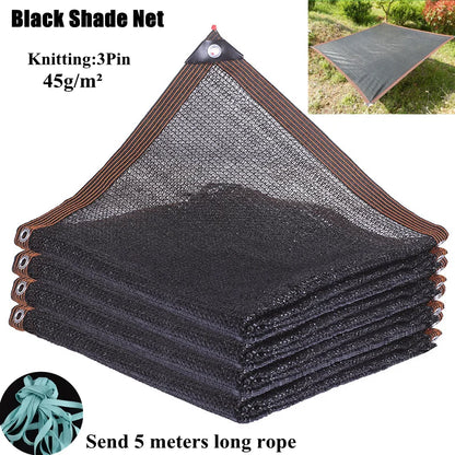 Black Anti-UV HDPE Sunshade Net - Outdoor Shade Protection