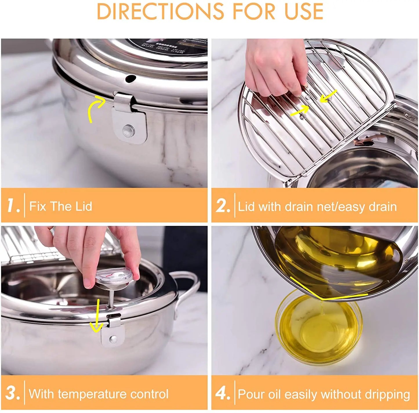 Japanese Deep Frying Pot/Tempura Fryer Pan