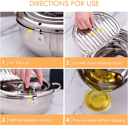 Japanese Deep Frying Pot/Tempura Fryer Pan