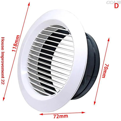 Adjustable Air Ventilation Cover Round Ducting Ceiling Wall Hole Air Vent Grille