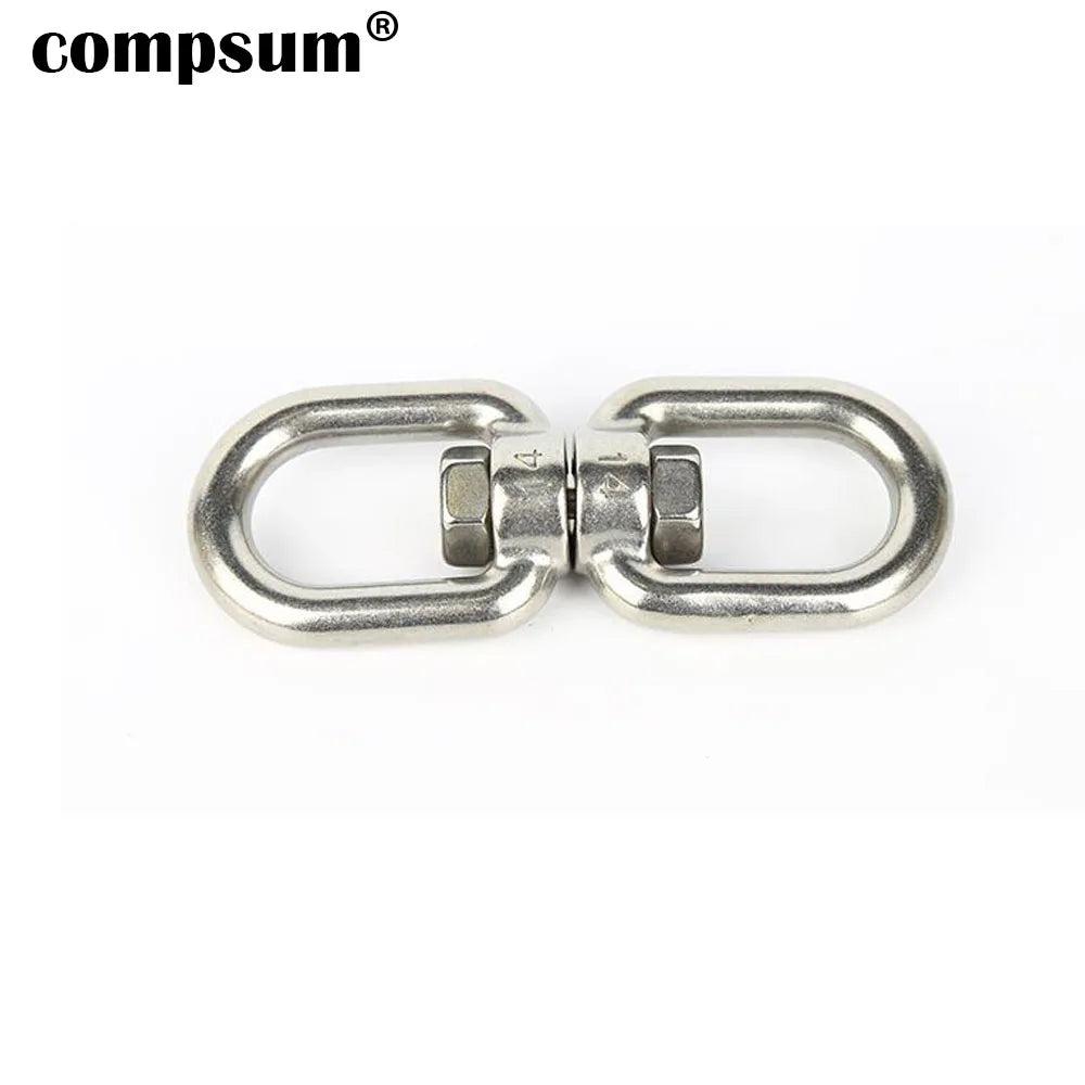 304 Stainless Steel Eye Eye Swivel Anchor Chain Connector Double Shackle Swivel for Boat