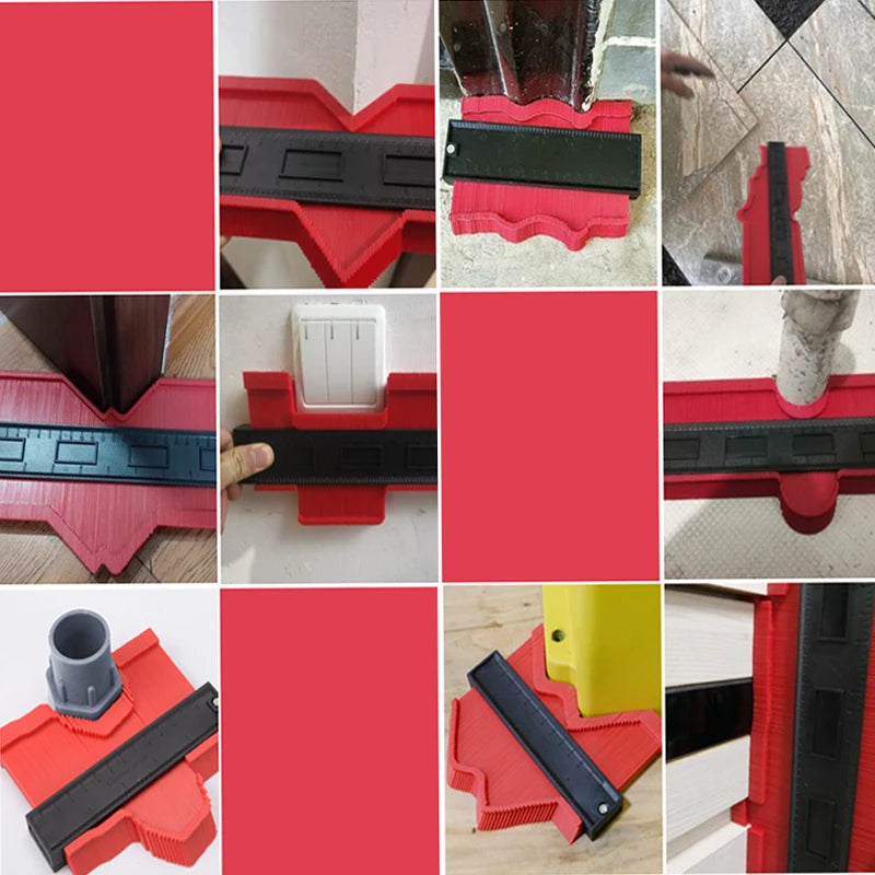 Profile Contour Gauge Line Copier Ruler - Cutting Template for Woodworking and Tiling