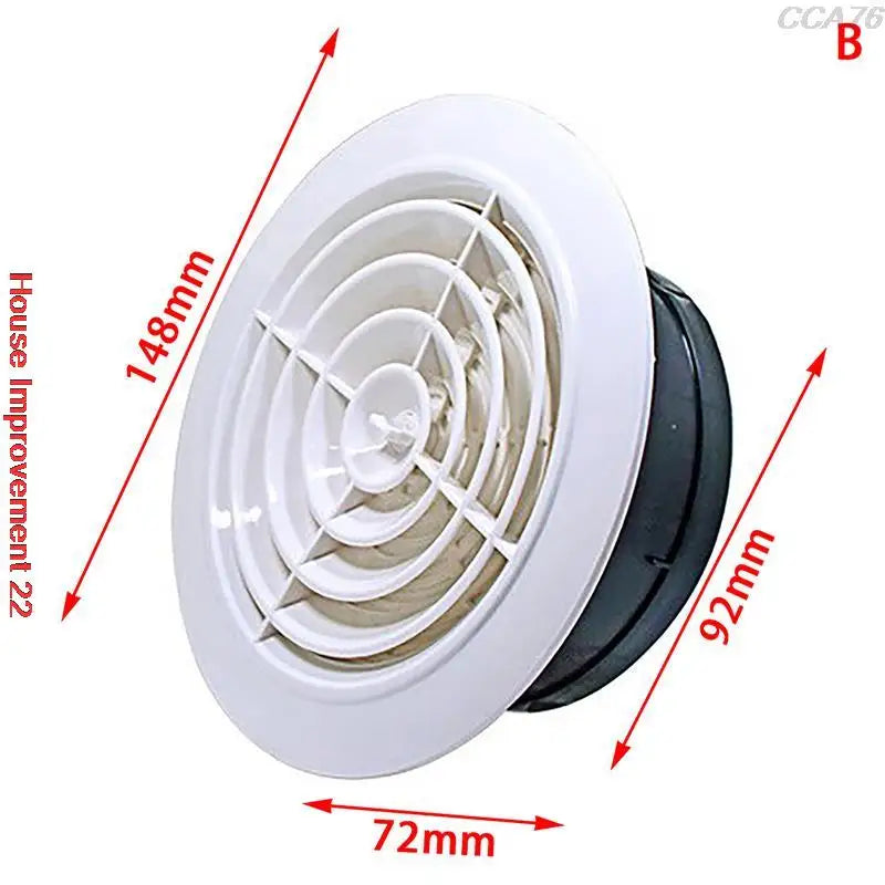 Adjustable Air Ventilation Cover Round Ducting Ceiling Wall Hole Air Vent Grille